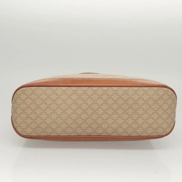 CELINE Macadam Canvas Hand Bag PVC Beige Gold - Picture 5 of 16